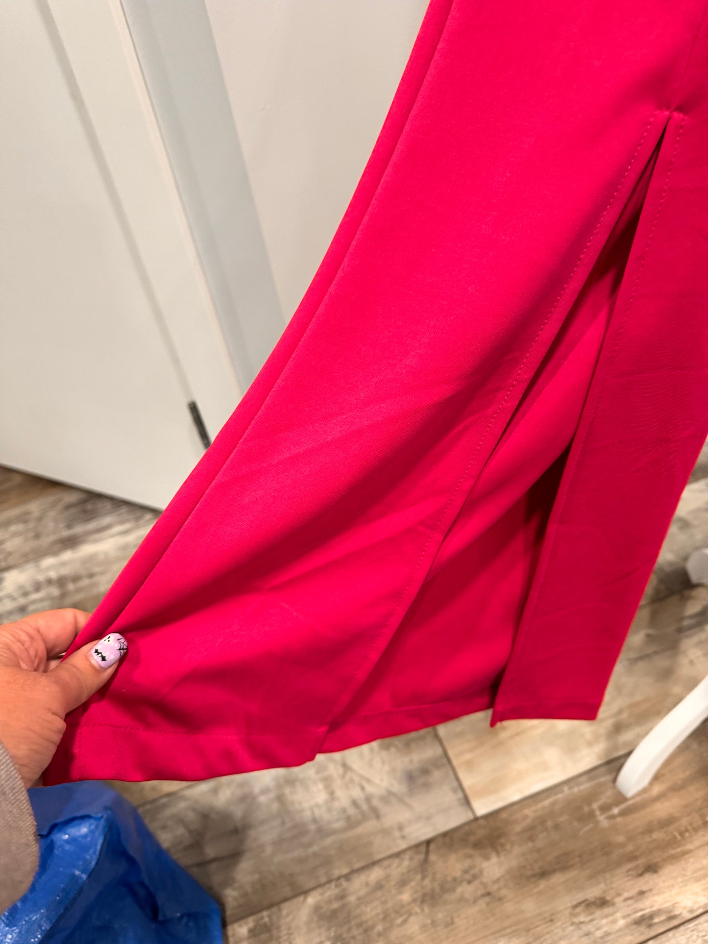 Fuchsia stylish flare pants