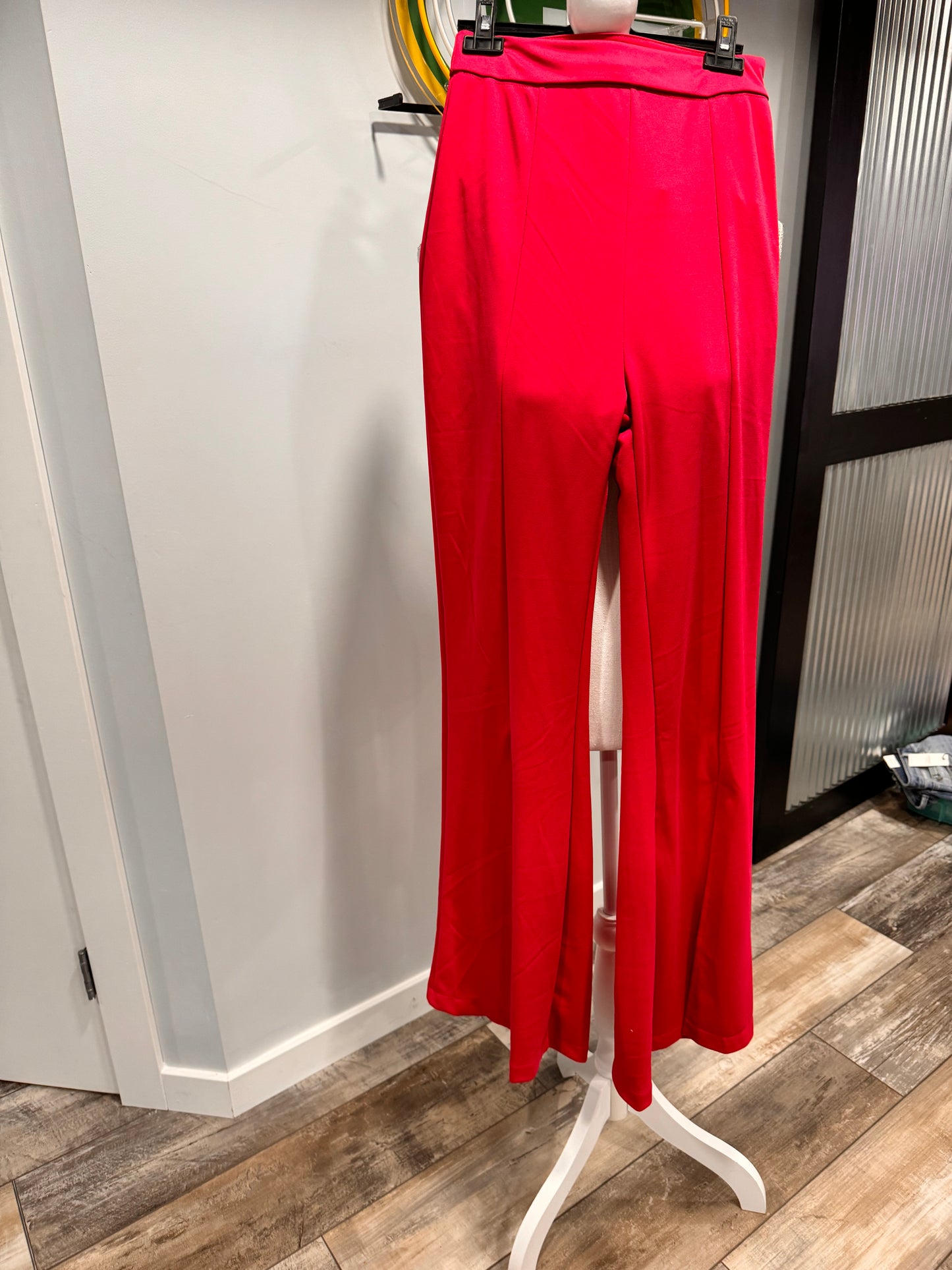 Fuchsia stylish flare pants