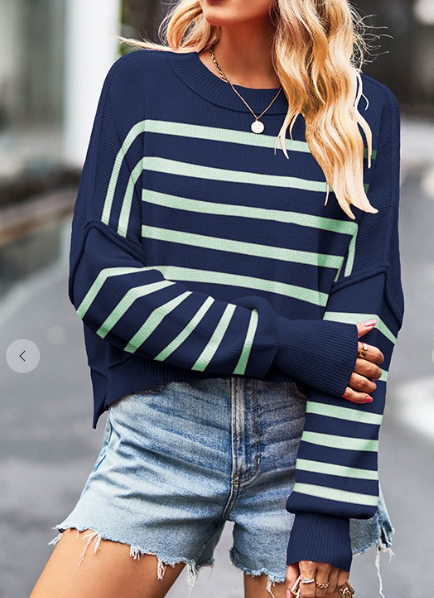 Round neck Knitted Pullover Sweater