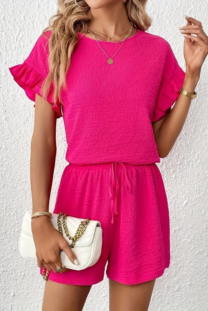 Casual Tops and Drawstring Shorts