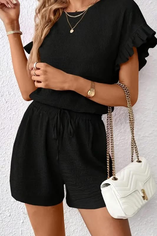 Casual Tops and Drawstring Shorts