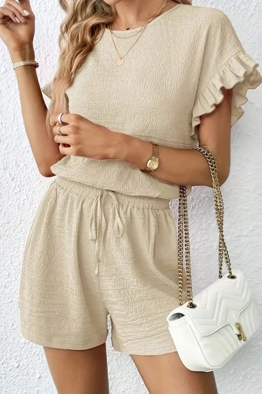 Casual Tops and Drawstring Shorts