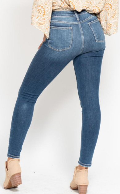 Judy Blue High Rise Button Fly Skinny Jeans