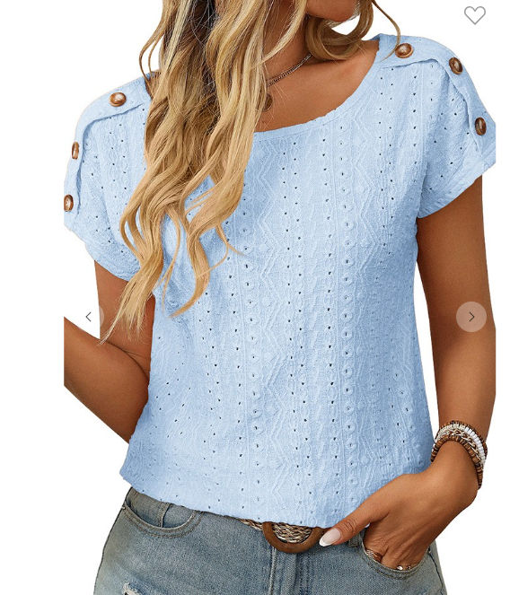 Collar Button SS Hollow Top $21