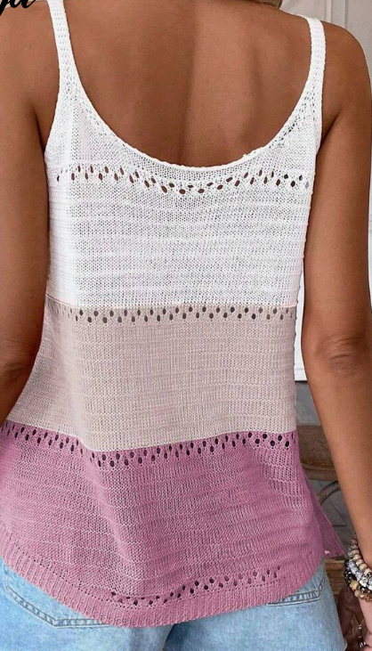 Colorblock Sweater Tank Top