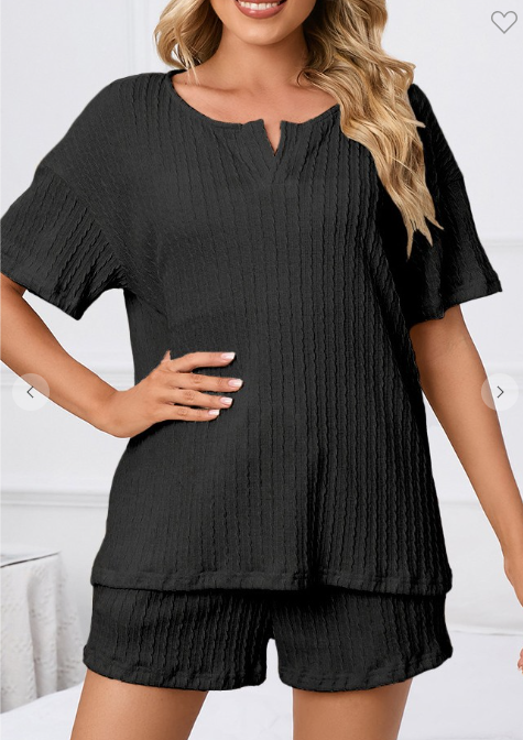 Leisure and Comfortable Loose V-neck Set
