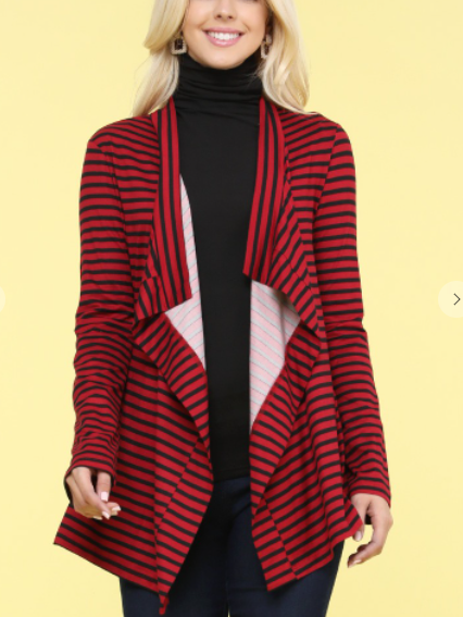 Red Stripe Cardigan
