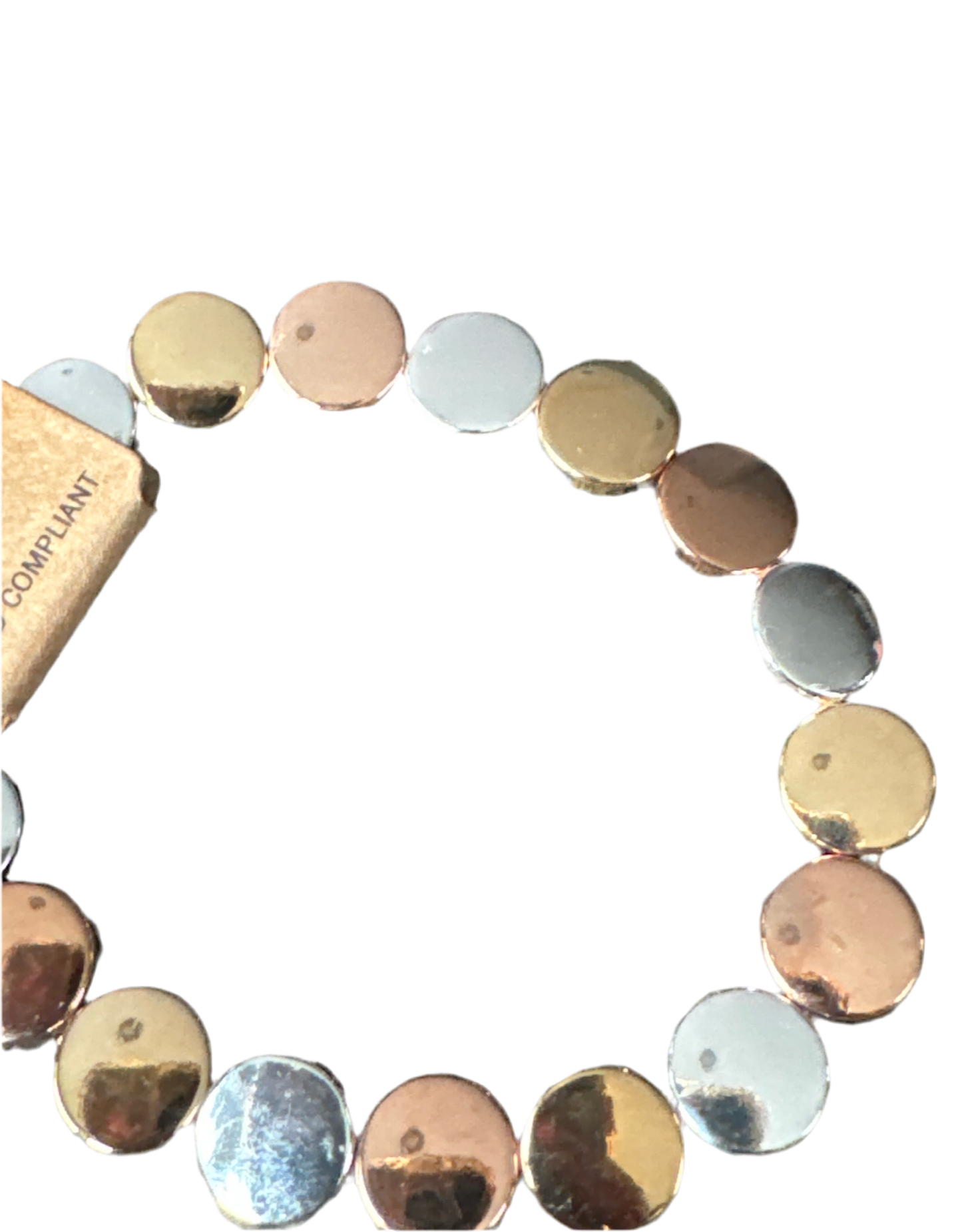 Multi Color Metal Round Stretch Bracelet