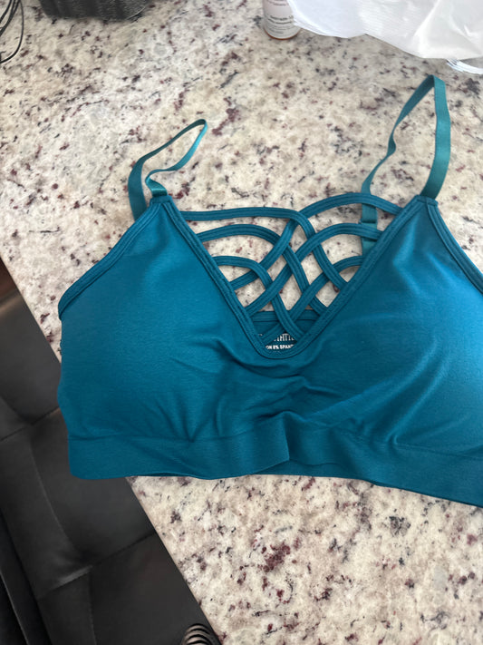 Teal Lattice Bralette