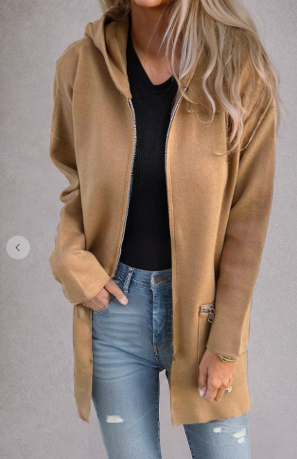 Casual Zipper Hooded Jacket