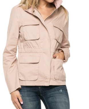 Dusty Pink Flap Pocket Jacket