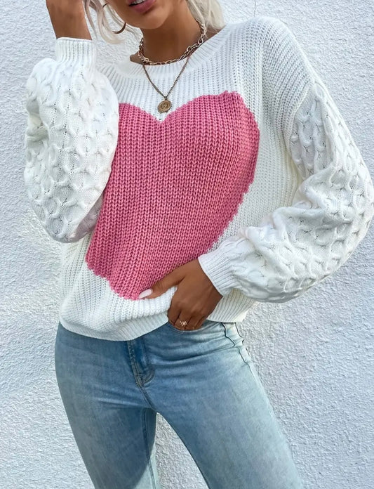 Big Heart with Pattern Sleeves