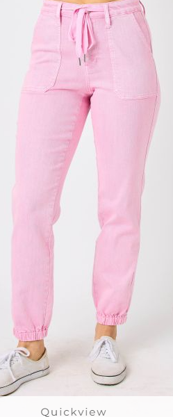 Judy Blue High Waist Pink Joggers