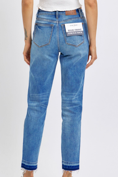 Judy Blue Mid Rise Magic Release Hem Boyfriend Jeans