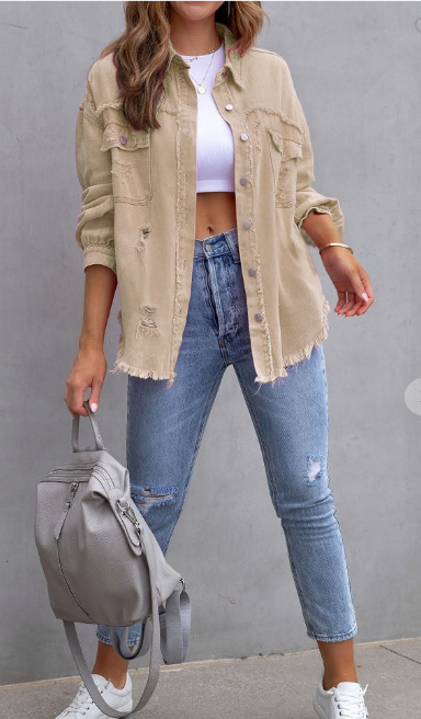 Rugged and Torn Denim Jacket