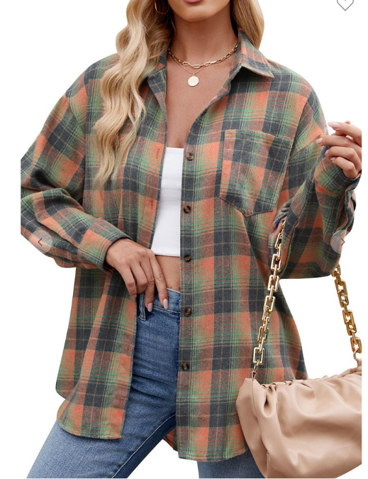 Plaid Loose Checkered Button Shirt