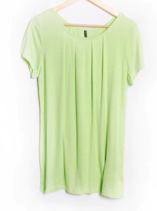 Plus Lime Green SS Round Neck Top