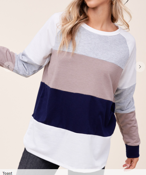 Plus toast colorblock sweatshirt