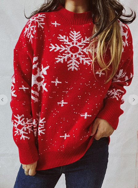 Red Snowflake Sweater