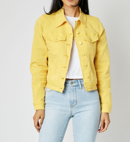 Yellow Judy Blue Garment Dyed Jacket