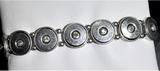 Silver Rhinestone Stretch Bracelet