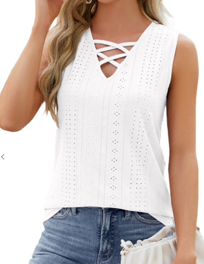 Jacquard Strap Tank Top