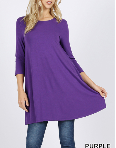Purple 3/4 tunic
