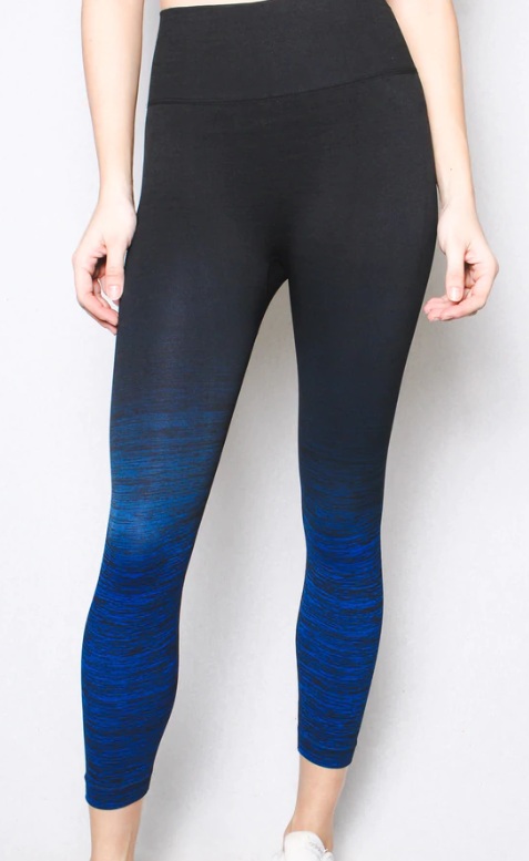 Black Blue Ombre Leggings