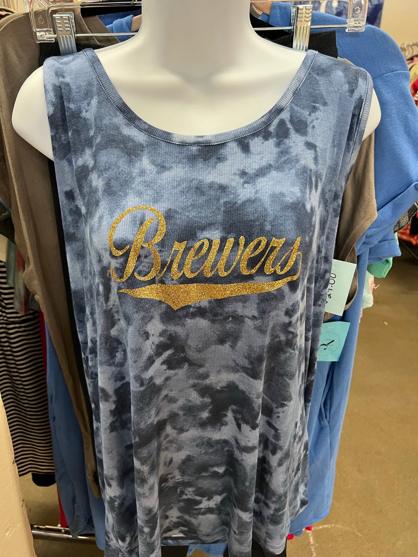 Plus Blue Tie Dye Brewer tank