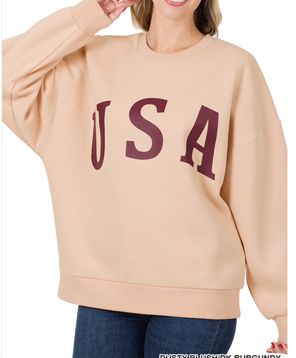 Plus Blush USA Sweatshirt