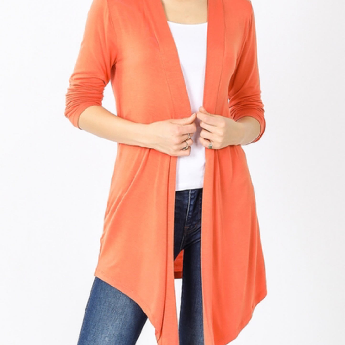 Ash Copper Open Cardigan