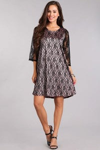 Pink Lace Dress