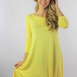 Yellow flowy tunic dress
